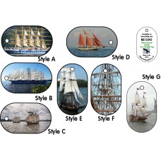 Tall Ships Trackable Tags (by NE Geocaching Supplies)